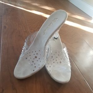 Fabulicious Clear Jeweled Heels